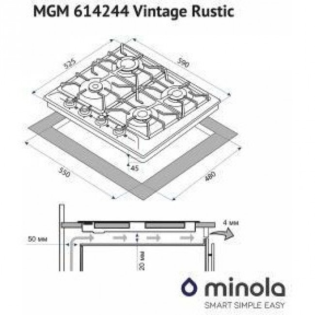Minola MGM 614244 IV Vintage Rustic
