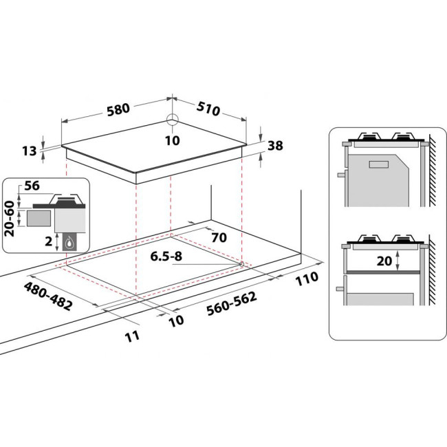 Варочная поверхность Hotpoint-Ariston PPH60GDFIX