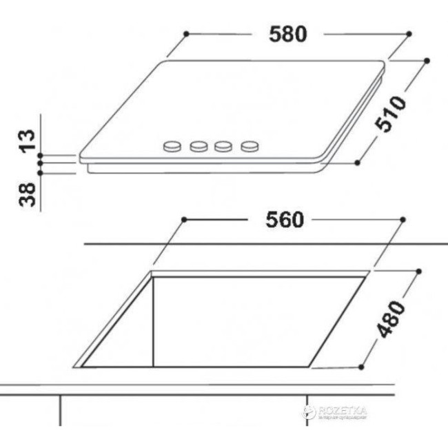 Варочная поверхность Indesit THP 641 W/IX/I EE