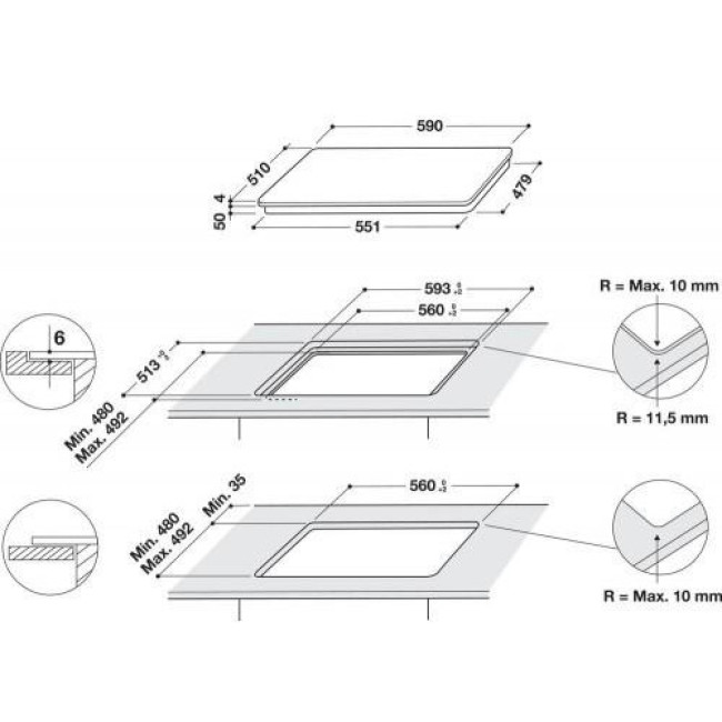 Варочная поверхность Whirlpool WB S2560 NE