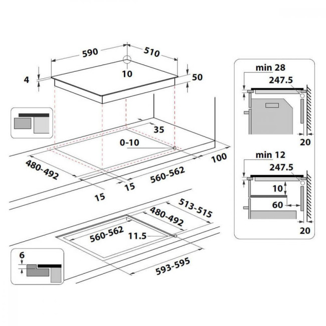 Варочная поверхность электрическая Whirlpool WF S5060 CPBF