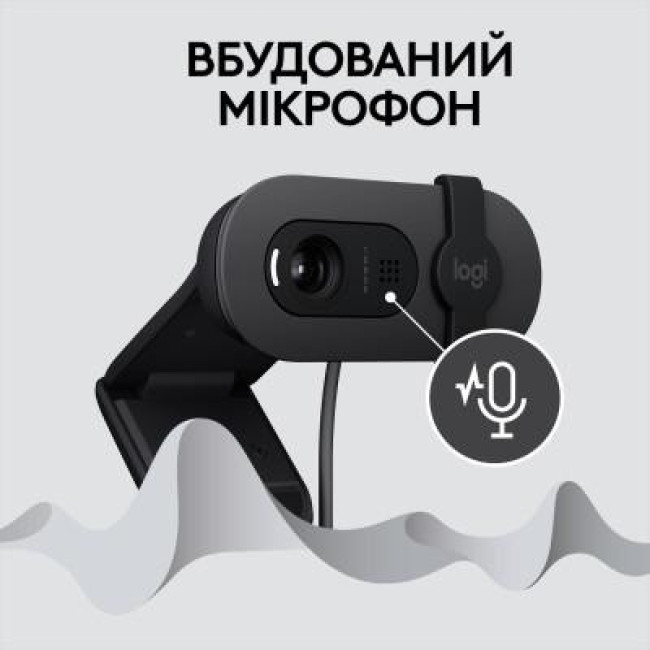 Веб камера Logitech Brio 100 Full HD Webcam Graphite (960-001585)