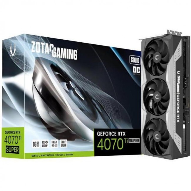 Видеокарта Zotac GAMING GeForce RTX 4070 Ti Super Solid OC (ZT-D40730RC-10P)
