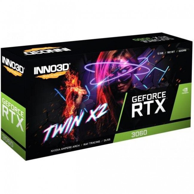 Видеокарта Inno3D GeForce RTX 3060 TWIN X2 LHR (N30602-12D6-119032AH)