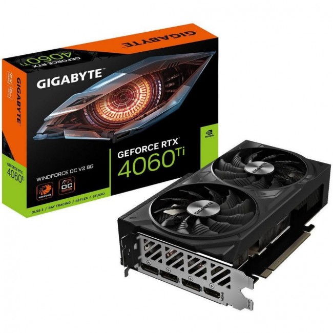 Видеокарта GIGABYTE GeForce RTX 4060 Ti WINDFORCE OC V2 8G (GV-N406TWF2OCV2-8GD)