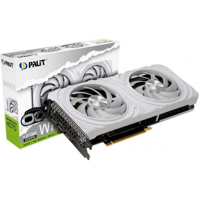 Видеокарта Palit GeForce RTX 4070 12GB White OC (NE64070S19K9-1048L)