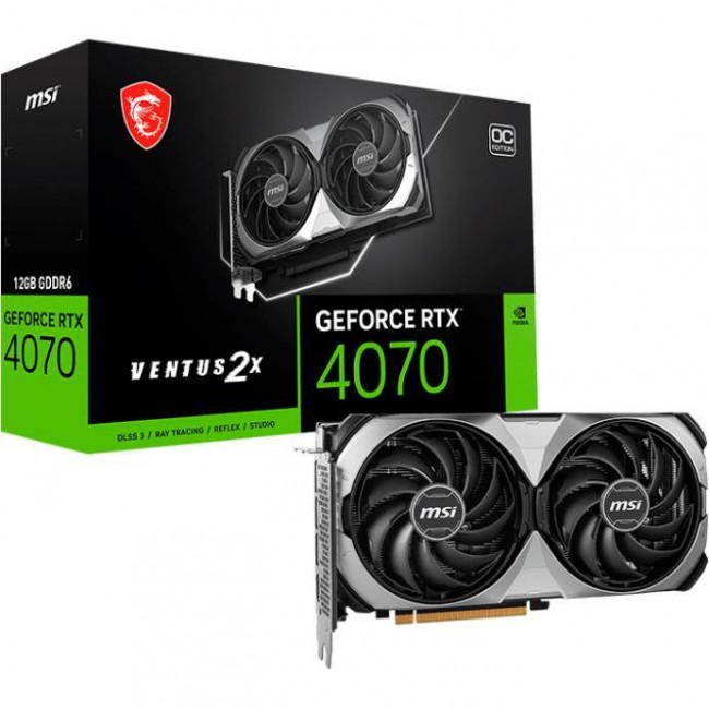 Відеокарта MSI GeForce RTX 4070 VENTUS 2X E1 12G OC (912-V512-018)