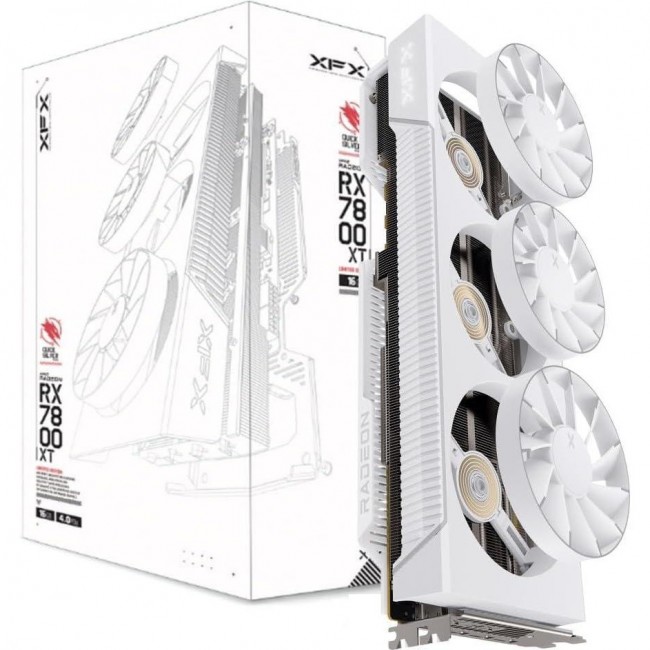 XFX Radeon RX 7800 XT Magnetic Air Gaming Arctic Quicksilver White (RX-78TMAIRW9)
