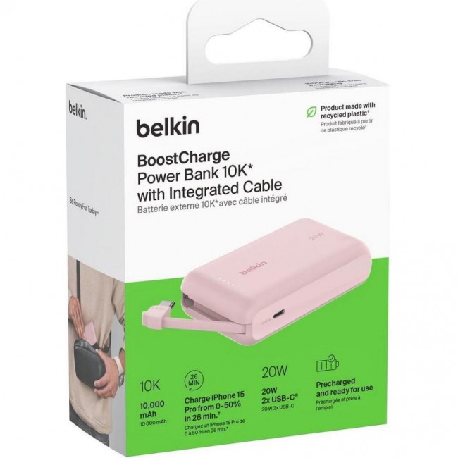 Belkin 10000mAh 20W Type-C Cable Pink (BPB021HQPK)