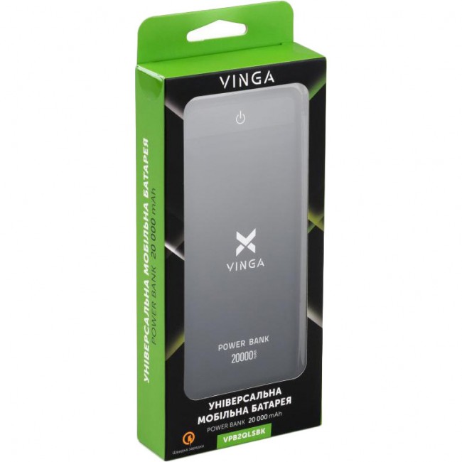 Vinga 20000 mAh Black (VPB2QLSBK)