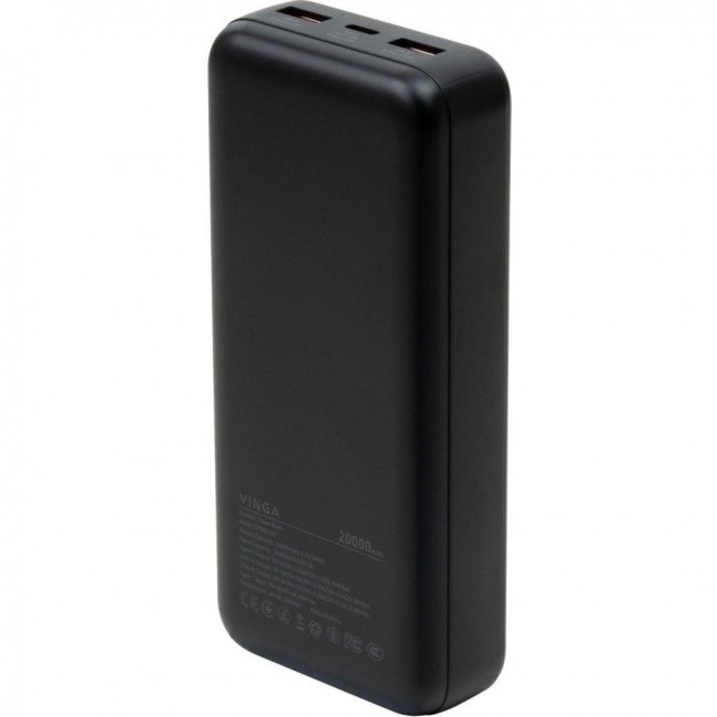 Vinga 20000mAh 22.5W Display Black (VPBB2022)
