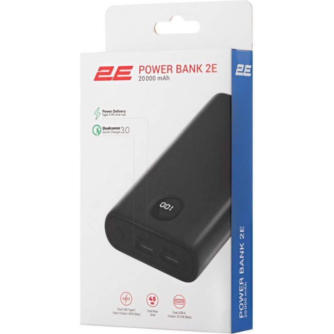 2E 20000mAh 45W PD QC Black (2E-PB2011-BLACK)