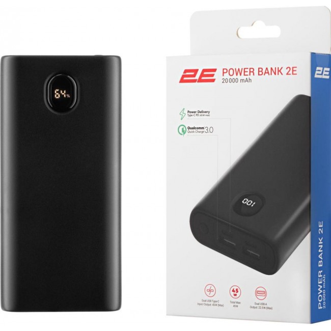 2E 20000mAh 45W PD QC Black (2E-PB2011-BLACK)