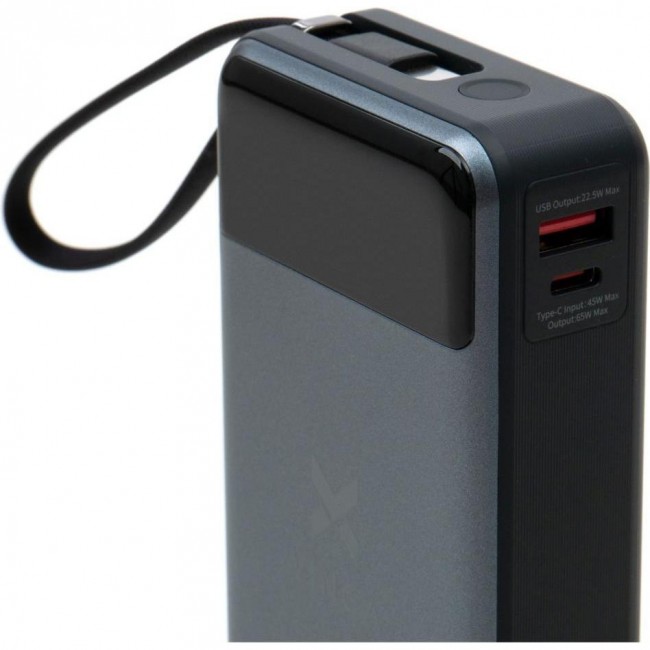 Vinga 20000mAh 65W Display Grey (VPBB2065C)