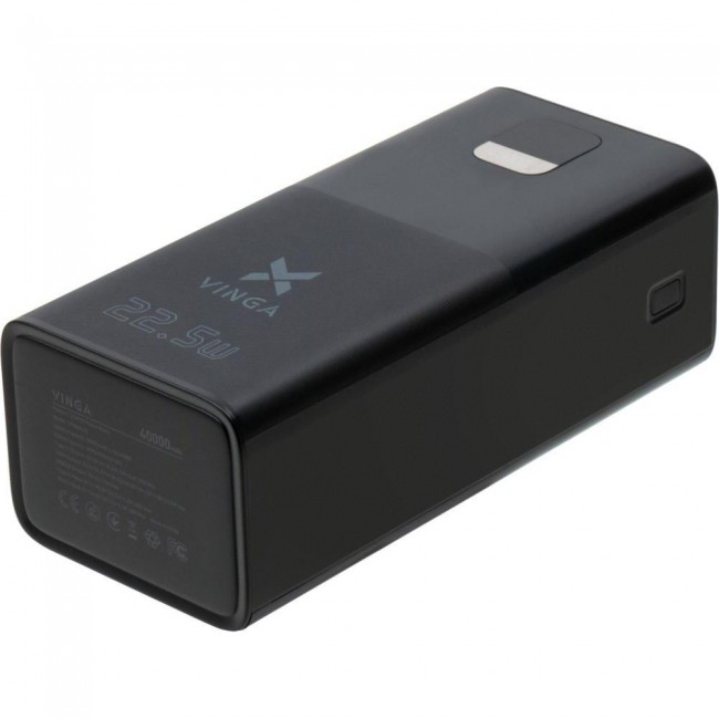 Vinga 40000mAh 22.5W Display Black (VPBB4022)