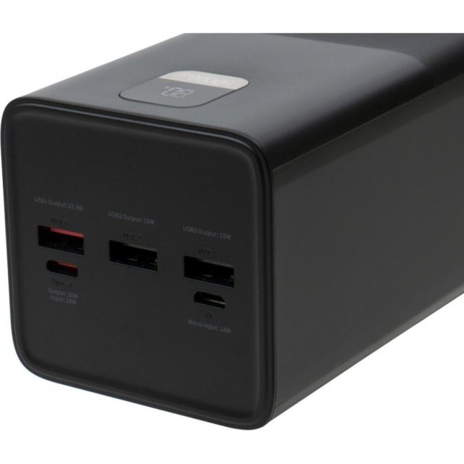 Vinga 50000mAh 22.5W Display Black (VPBB5022)
