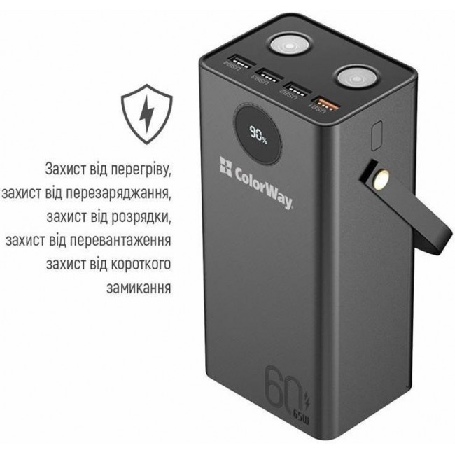 ColorWay 60000 mAh Powerful Black (CW-PB600LPA5BK-PDD)
