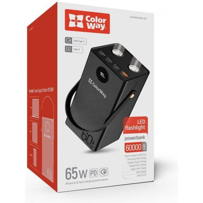 ColorWay 60000 mAh Powerful Black (CW-PB600LPA5BK-PDD)