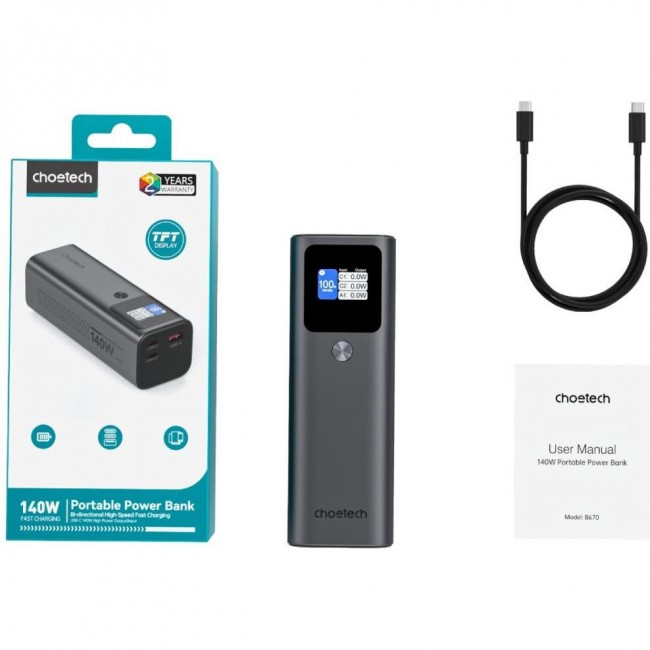 Choetech B670 25200mAh 140W Black