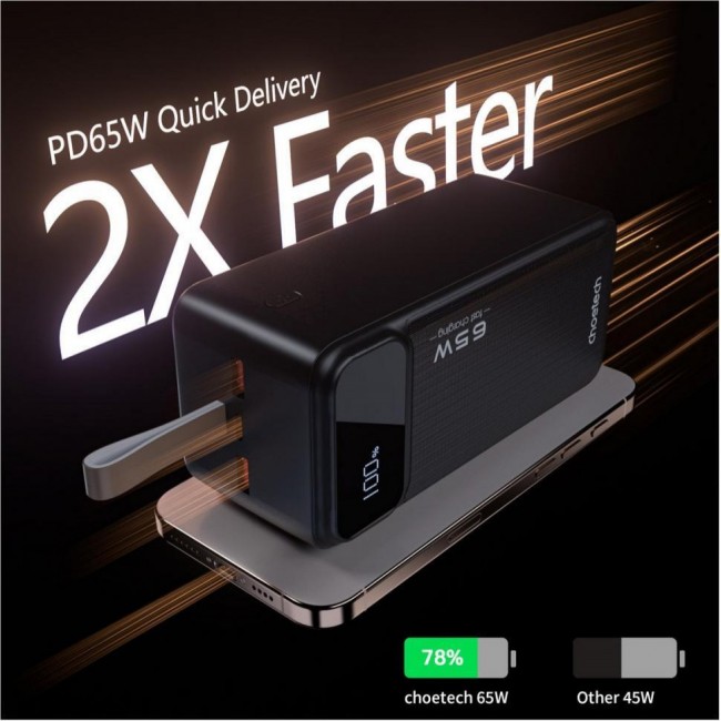 Choetech B733 50000mAh PD 65W Black (B733-CCBK)