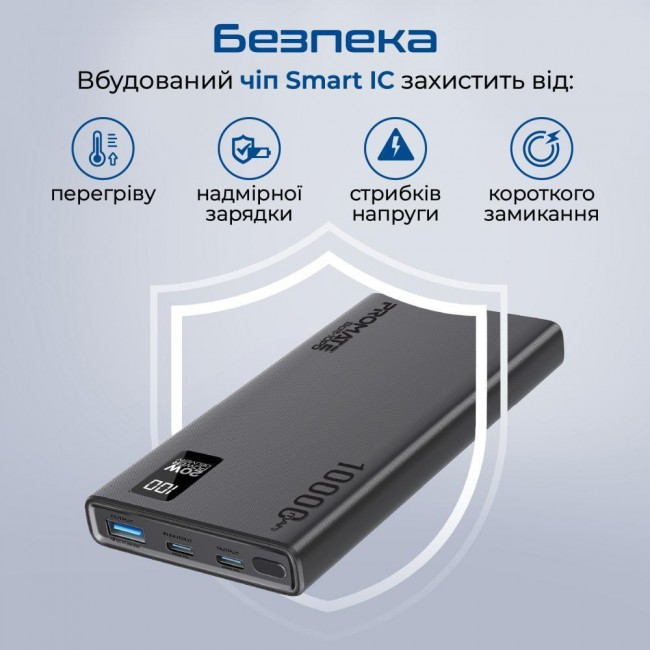 Promate Bolt-10PD 10000mAh Black (bolt-10pd.black)