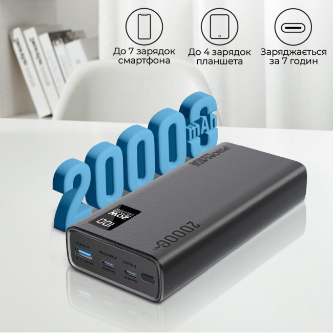 Promate Bolt-20PD 20000mAh Black (bolt-20pd.black)