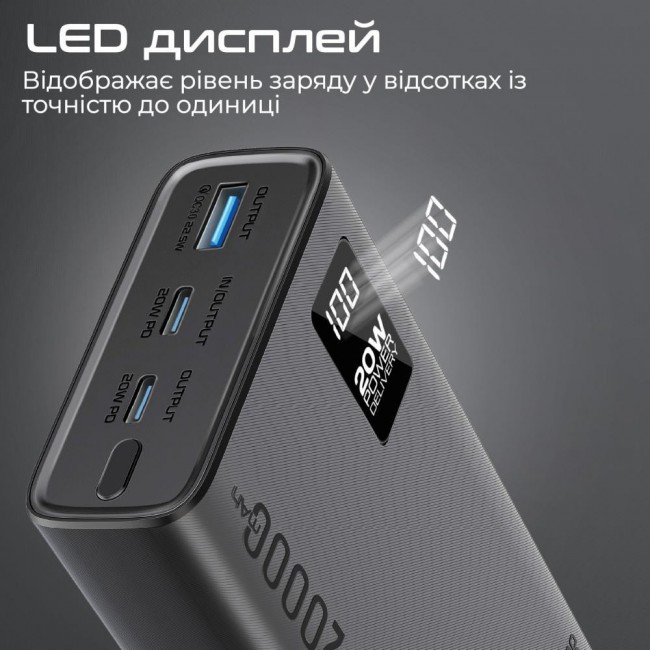 Promate Bolt-20PD 20000mAh Black (bolt-20pd.black)
