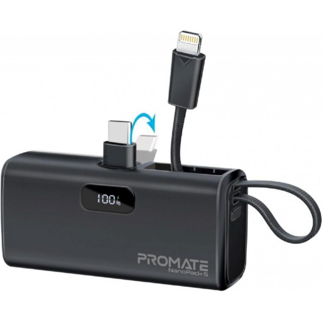 Promate Nanopack-5 5000mAh Black (nanopack-5.black)