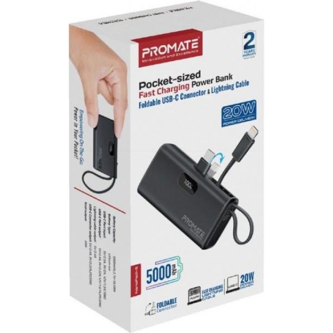 Promate Nanopack-5 5000mAh Black (nanopack-5.black)