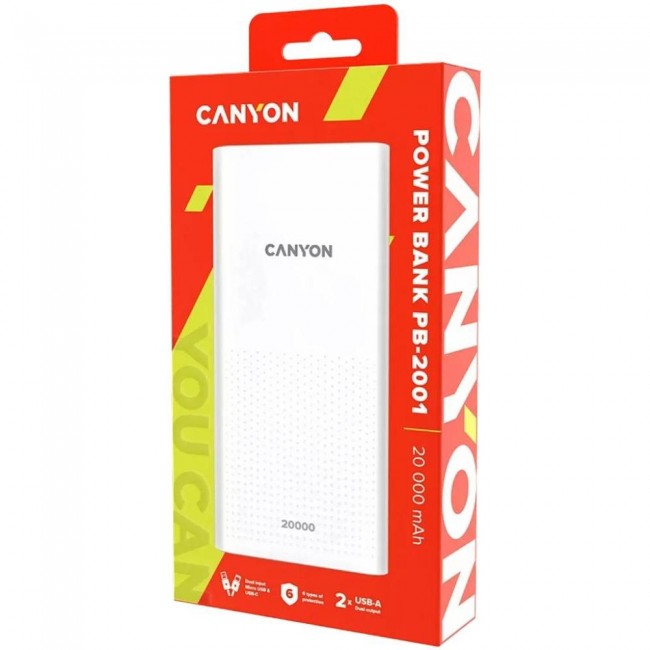 Canyon PB-2001 20000mAh White CNE-CPB2001W (5291485008314)