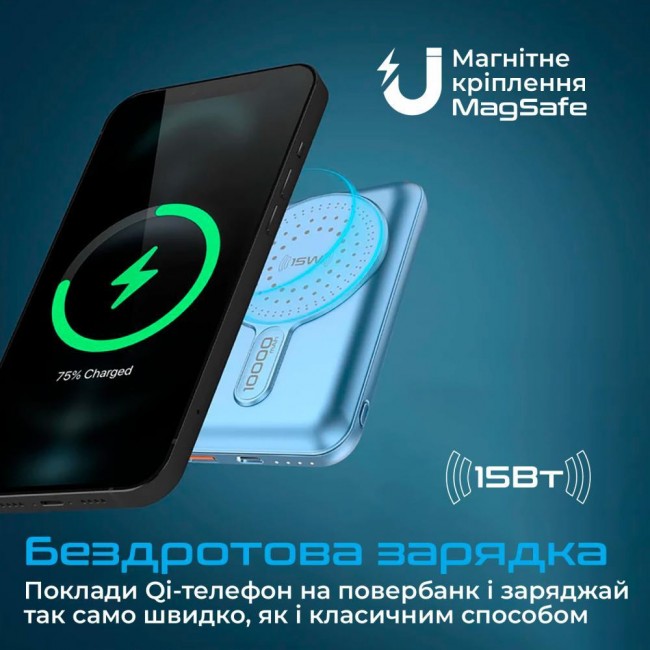 Promate PowerMag-10Pro 10000 mAh (powermag-10pro.blue)