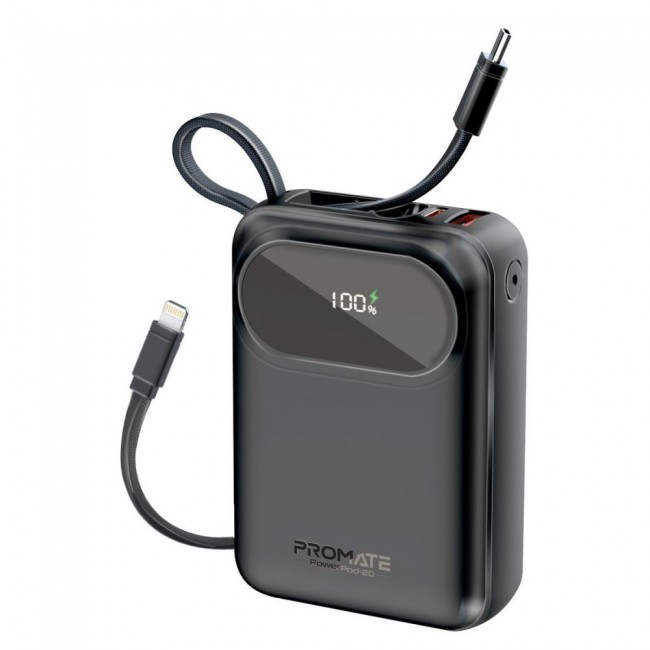 Promate PowerPod-20 20000 mAh Black (powerpod-20.black)