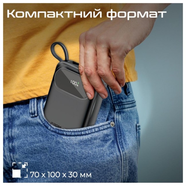 Promate PowerPod-20 20000 mAh Black (powerpod-20.black)