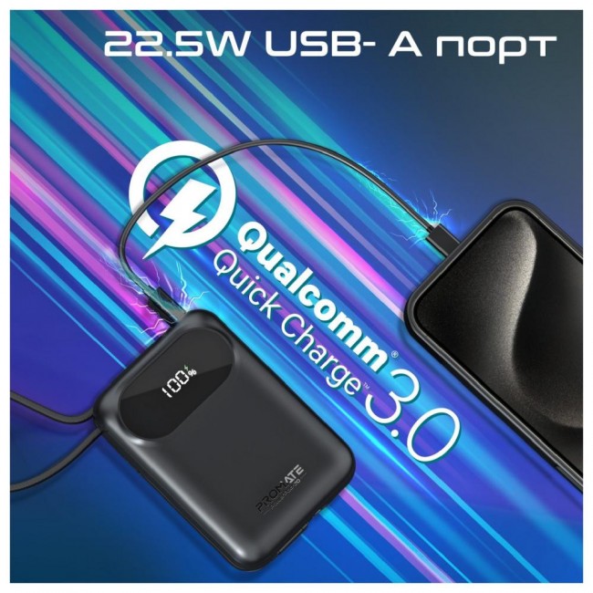 Promate PowerPod-20 20000 mAh Black (powerpod-20.black)