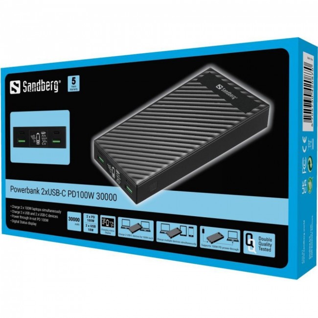 Sandberg Powerbank 30000mAh  PD100W (420-87)