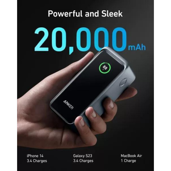 Портативний зарядний пристрій (зовнішній акумулятор) Anker 735 Prime 20000mAh 200W (A1336011)