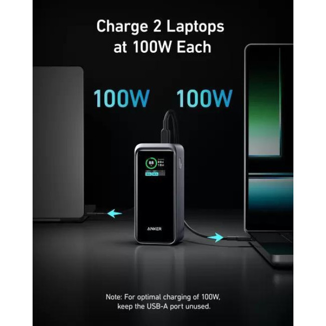Портативний зарядний пристрій (зовнішній акумулятор) Anker 735 Prime 20000mAh 200W (A1336011)