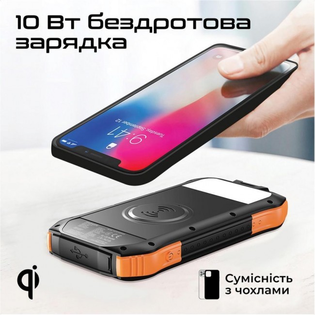Promate SolarTank 10000 mAh (solartank-10pdqi.black)
