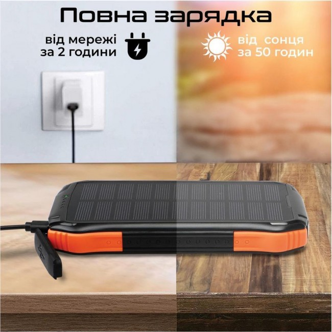 Promate SolarTank 10000 mAh (solartank-10pdqi.black)