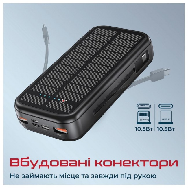 Promate SolarTank 20000 mAh (solartank-20pdci.black)