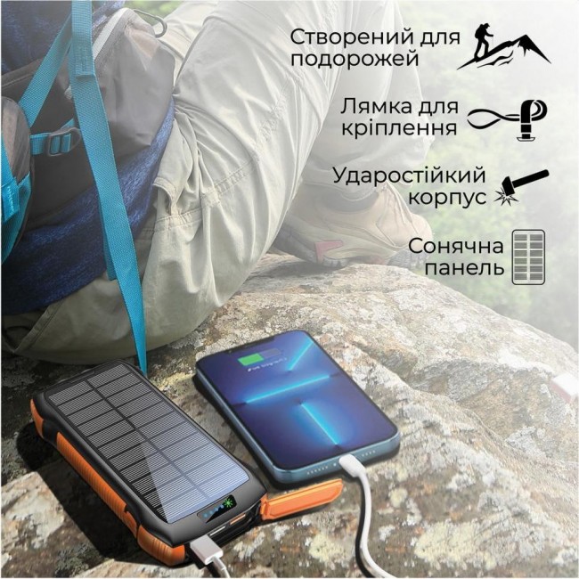 Promate SolarTank 20000 mAh (solartank-20pdqi.black)