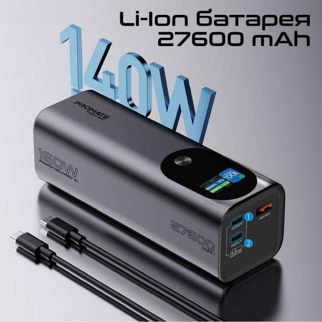Promate Titan-160 27600mAh Grey (titan-160)