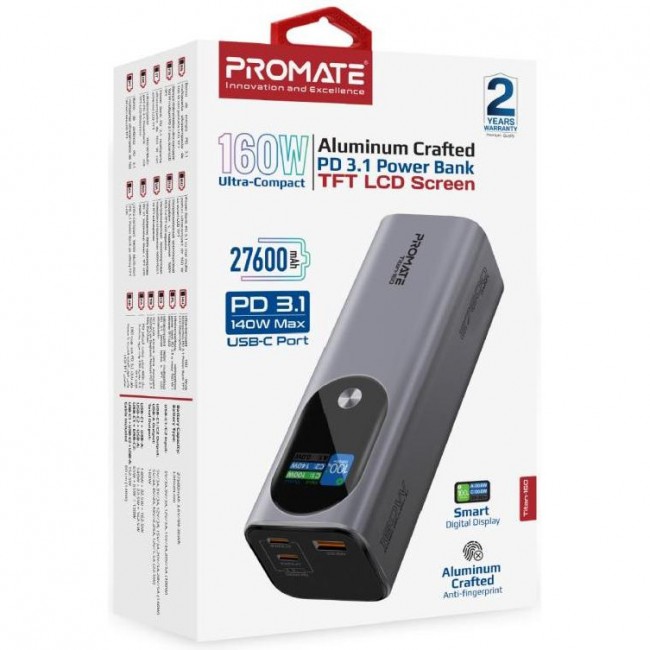 Promate Titan-160 27600mAh Grey (titan-160)