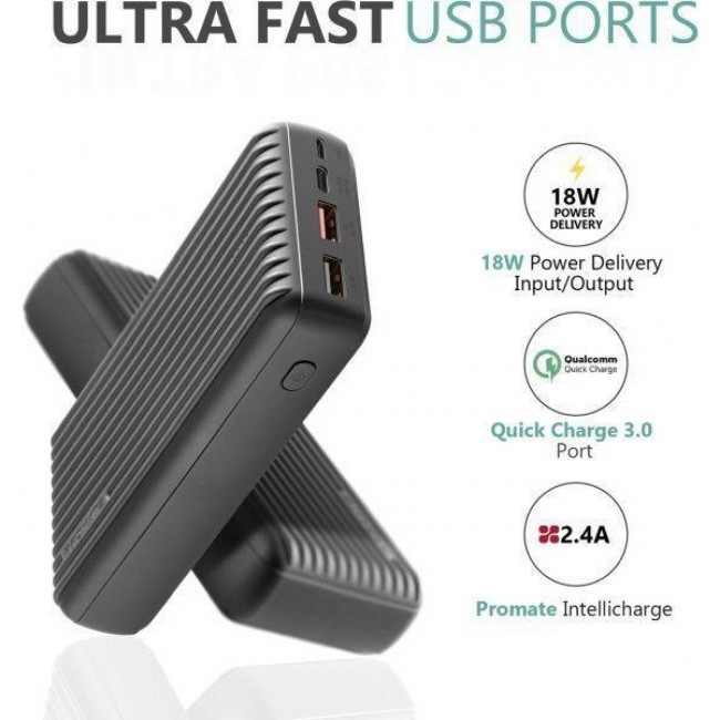Promate Titan-30 30000 mAh Black (titan-30.black)