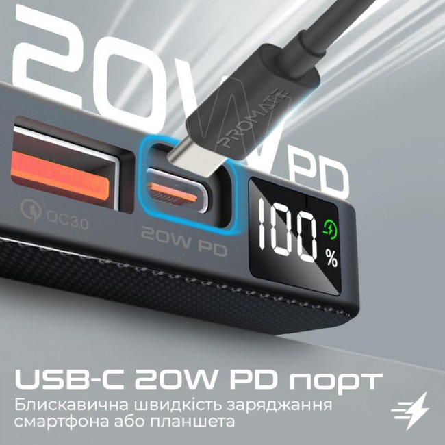 Promate TransPack-5 5000 mAh Black (transpack-5.black)