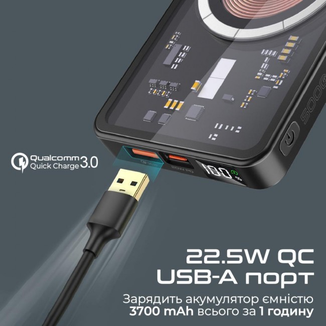 Promate TransPack-5 5000 mAh Black (transpack-5.black)