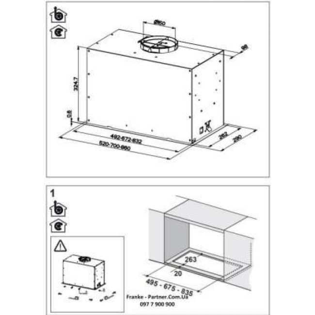 Витяжка Franke Box Flush EVO FBFE BK MATT A70 (305.0665.365)