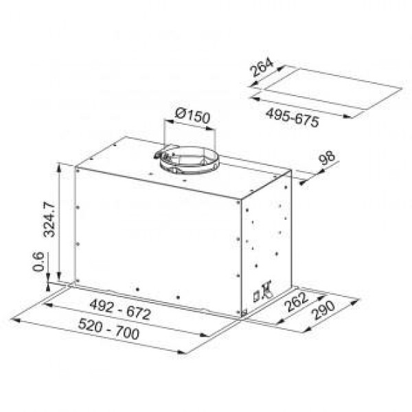 Вытяжка встраиваемая Franke Box Flush EVO FBFE WH MATT A52 (305.0665.366)