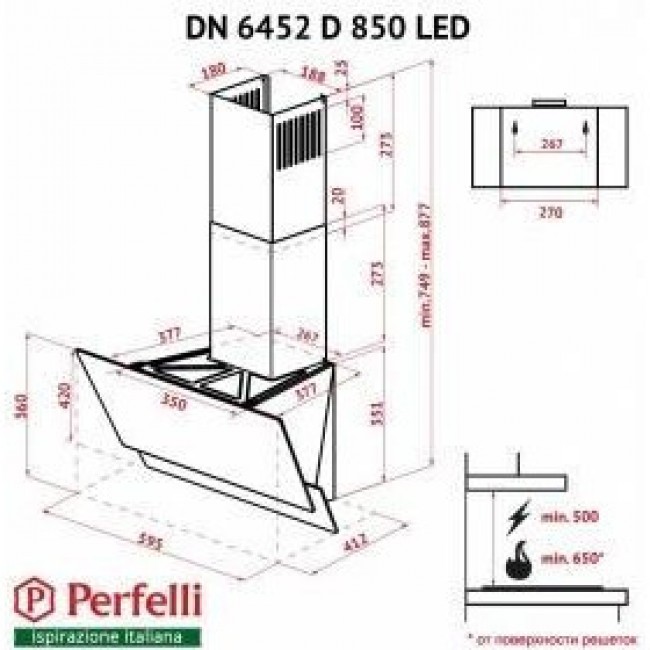 Perfelli DN 6452 D 850 GR LED