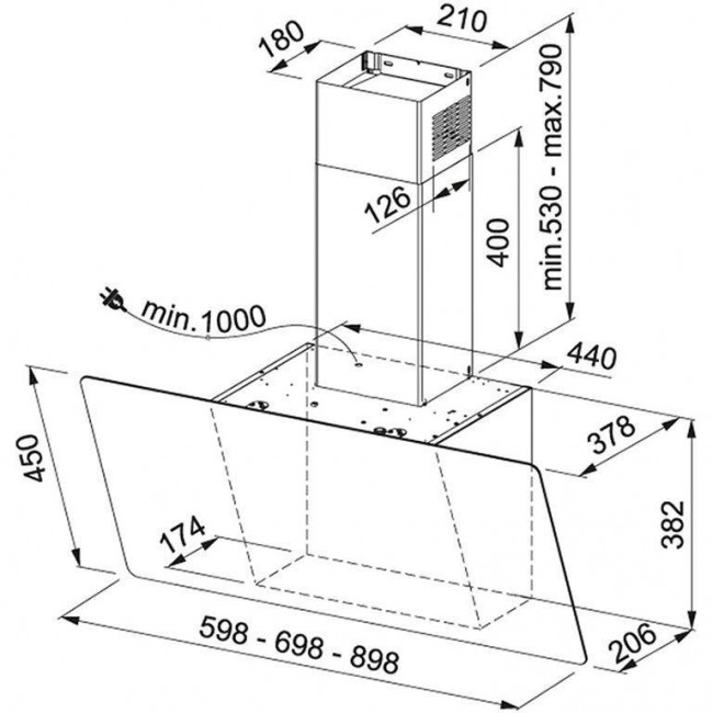 Вытяжка Franke EVO PLUS FPJ 625 V BK/SS (330.0528.064)